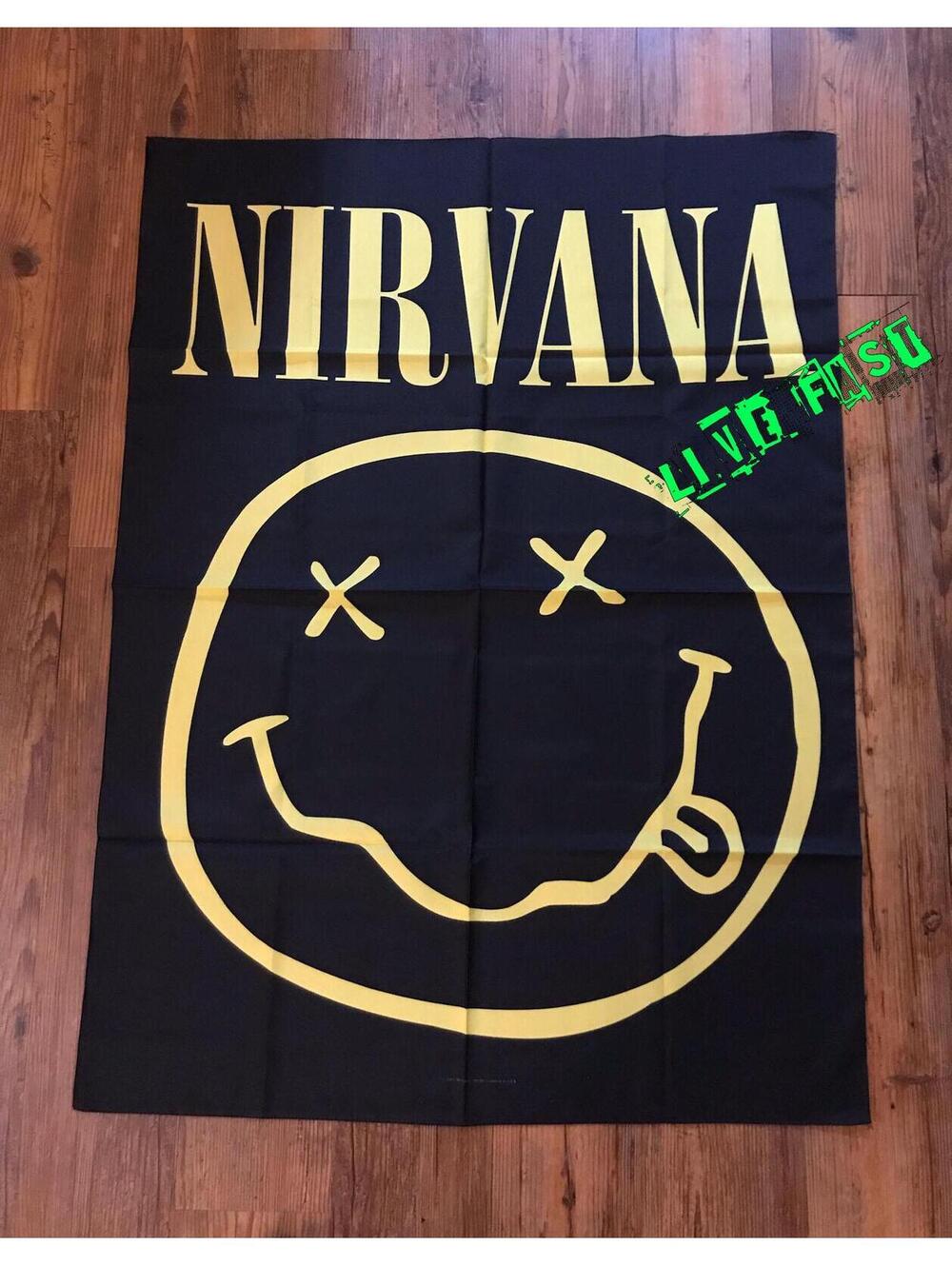 NIRVANA FLAG Banner Tapestry Fabric Poster